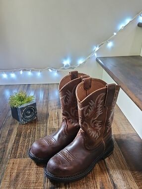 Ariat Composite Toe Women's Brown Leather Work Boots